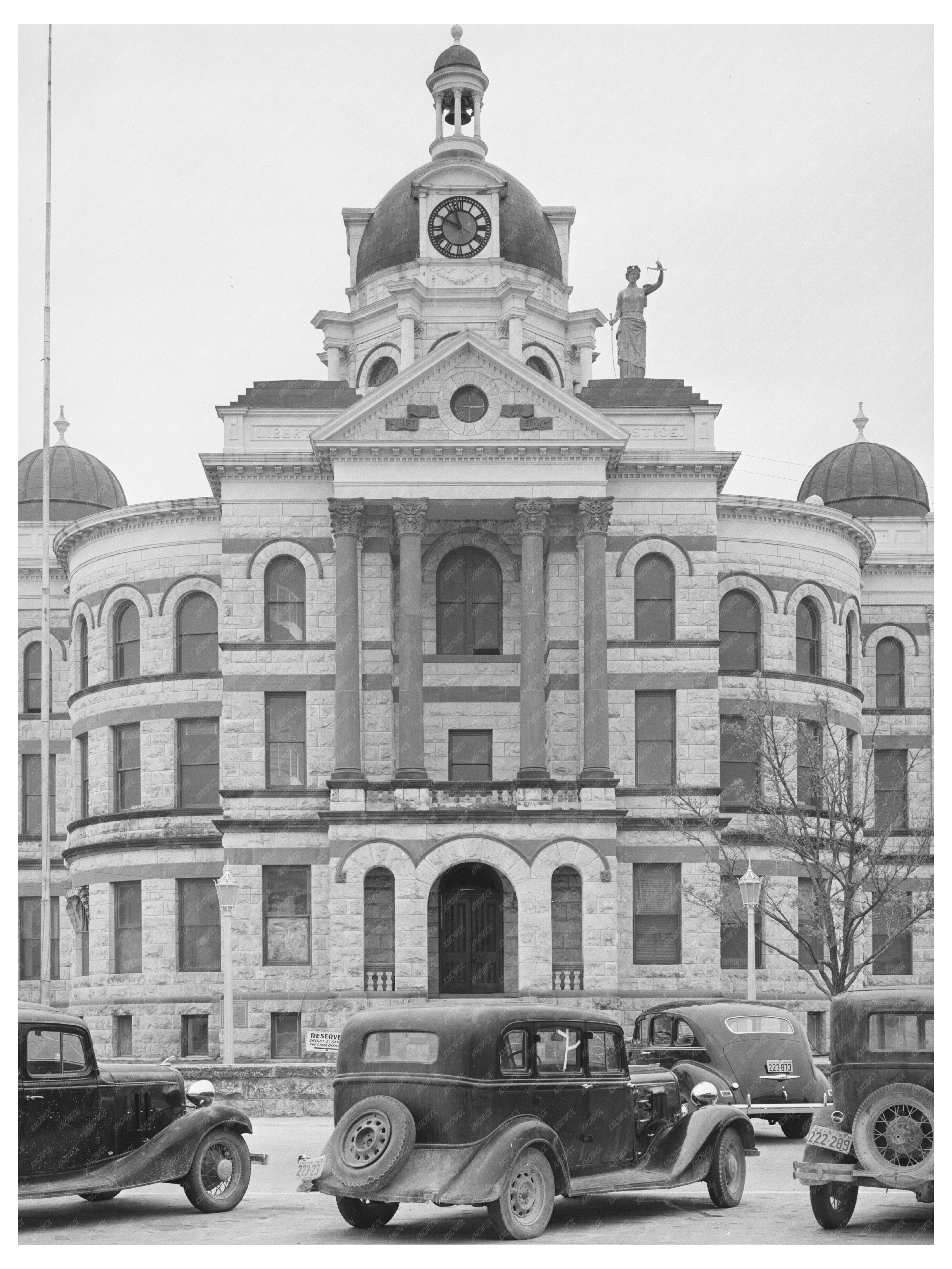 Gatesville Texas Courthouse Vintage Photo March 1940