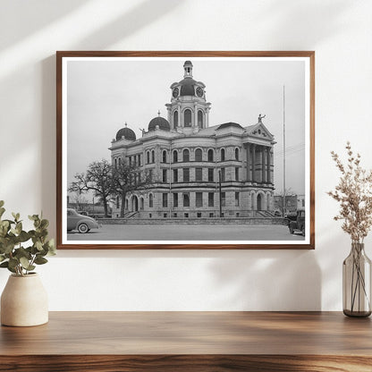 Gatesville Texas Courthouse March 1940 Vintage Image