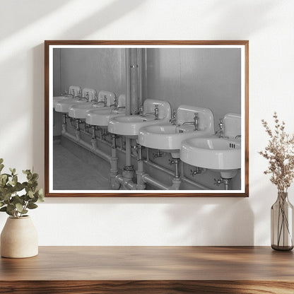 Wash Basins at Sinton Texas Labor Camp March 1940