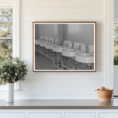 Wash Basins at Sinton Texas Labor Camp March 1940