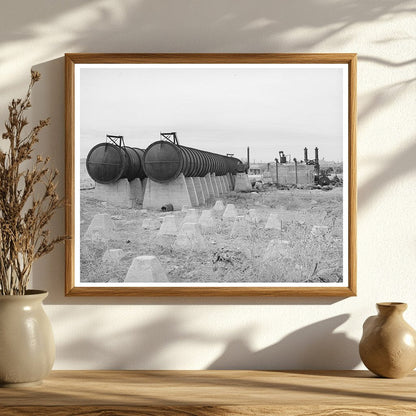 Burned Cotton Gin Wreckage in Big Spring Texas March 1940