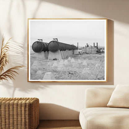 Burned Cotton Gin Wreckage in Big Spring Texas March 1940