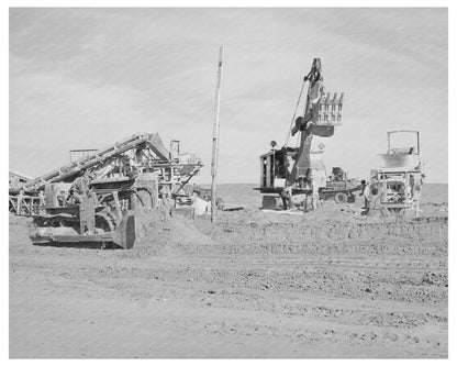 1940 Gaines County Texas Road Construction Photo