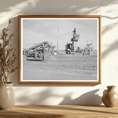 1940 Gaines County Texas Road Construction Photo