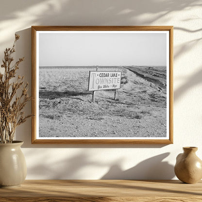 1940 Vintage Texas Sign on Great Plains in Dawson County