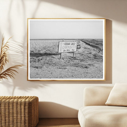 1940 Vintage Texas Sign on Great Plains in Dawson County