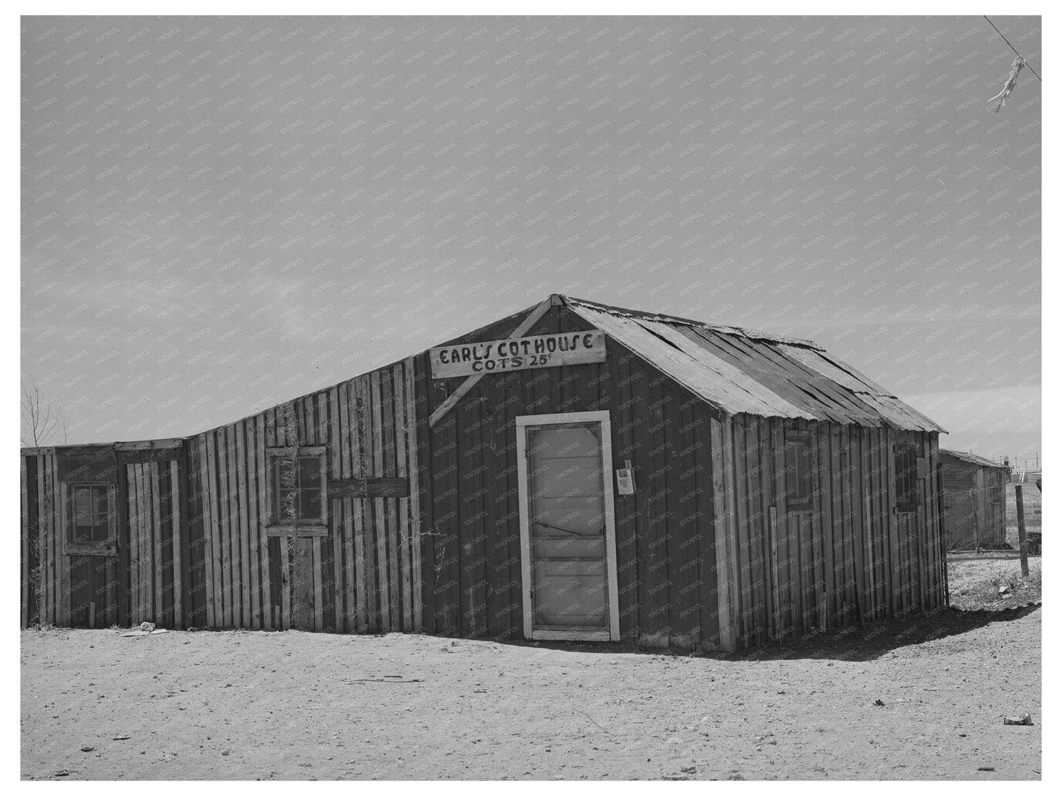 Cot House in Hobbs New Mexico March 1940 Oil Boom