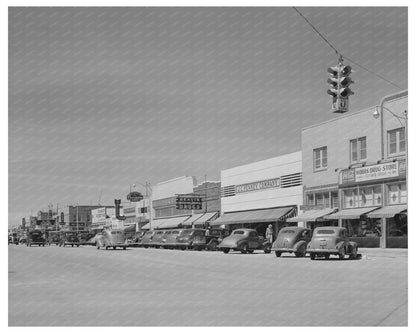 Hobbs New Mexico Main Street Vintage Photo March 1940