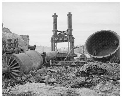 Cotton Gin Fire Wreckage Big Spring Texas March 1940