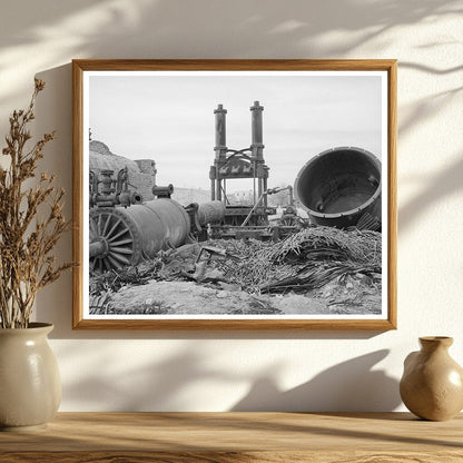 Cotton Gin Fire Wreckage Big Spring Texas March 1940