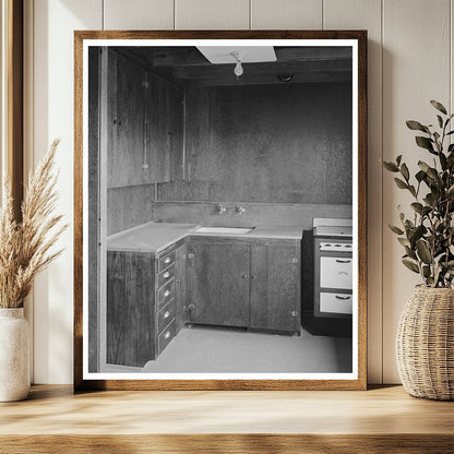 Kitchen of Migrant Labor Camp in Sinton Texas March 1940
