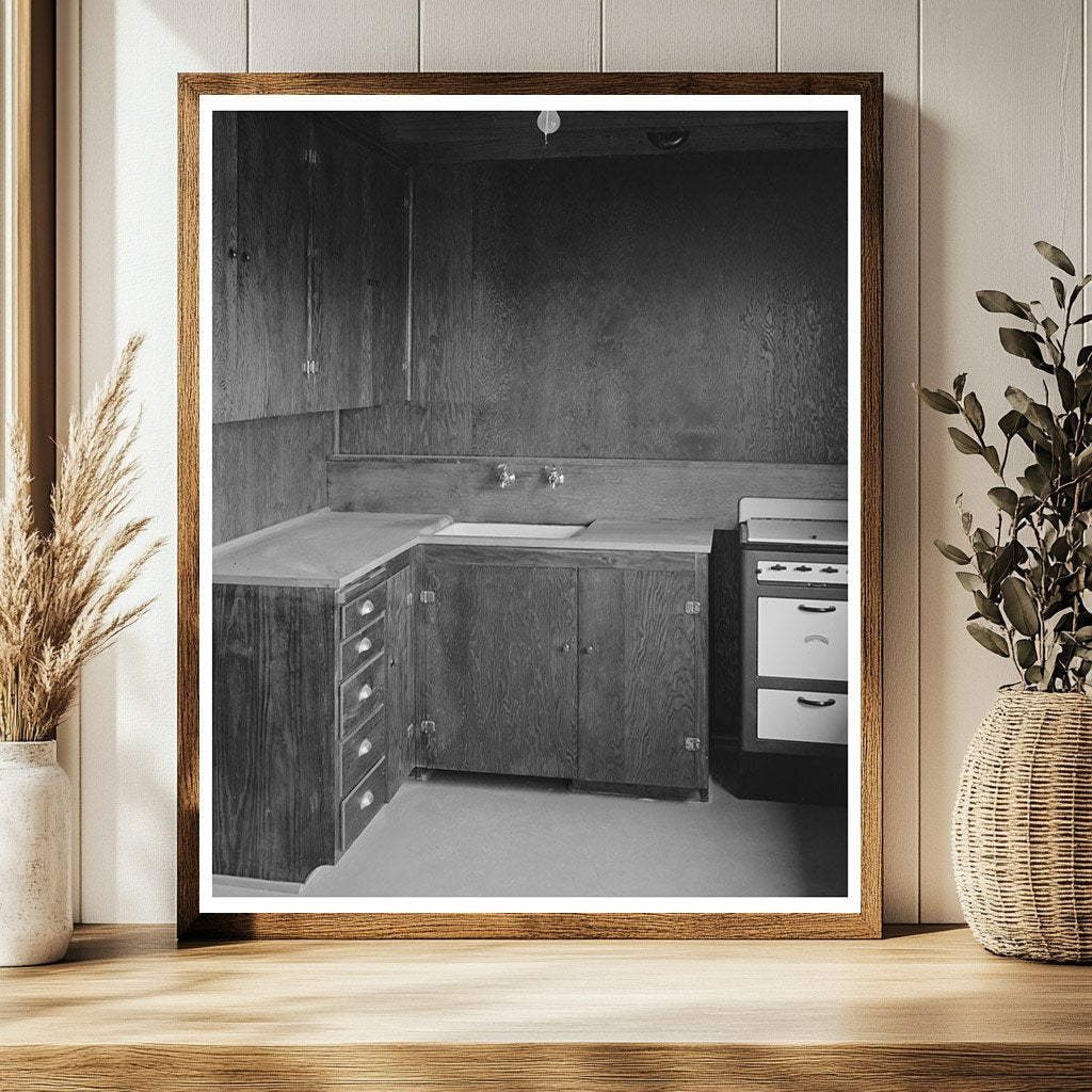 1940 Kitchen in Migratory Labor Camp Sinton Texas