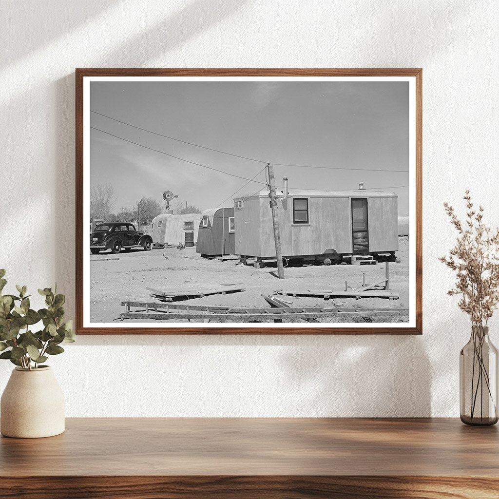 Trailer Homes of Oil Field Workers Hobbs New Mexico 1940