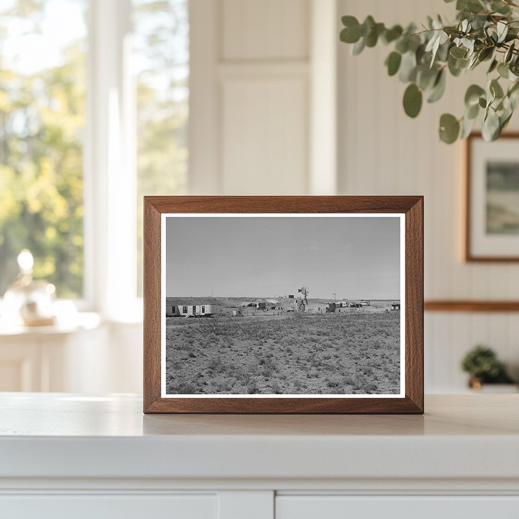 1940 Gaines County Texas Road Workers Camp Photo