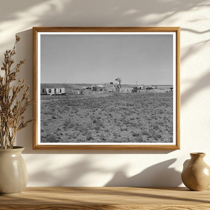 1940 Gaines County Texas Road Workers Camp Photograph