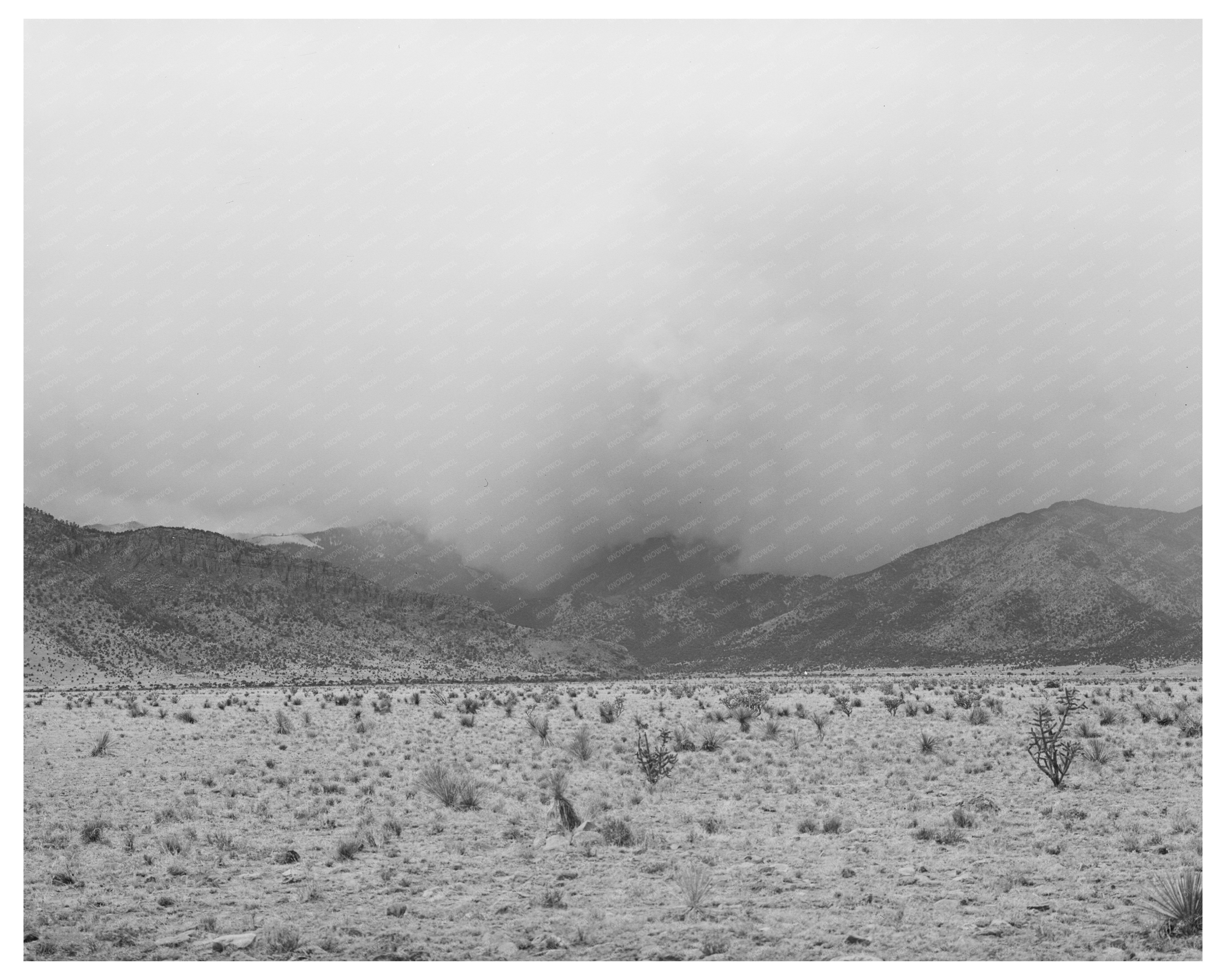 Snowstorm Over Socorro County New Mexico April 1940
