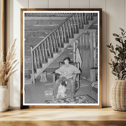 Navajo Lodge Manager with Dog Crossword Puzzle 1940