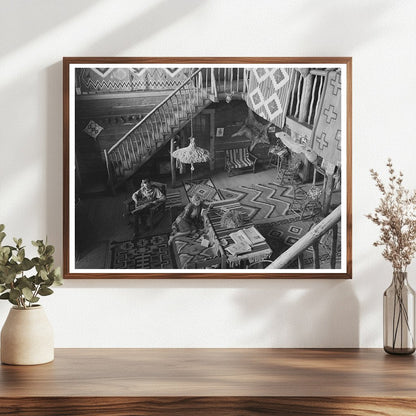 Navajo Lodge Living Room Datil New Mexico 1940
