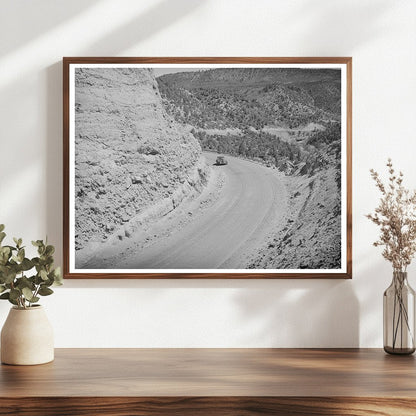 Carrizo Creek Highway Curves Navajo County Arizona 1940