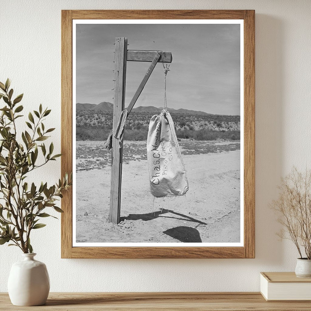 Mail Bag at Pinto Creek Farmhouse Arizona 1940