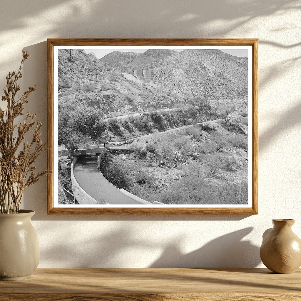 Irrigation Ditches Near Roosevelt Dam Arizona April 1940