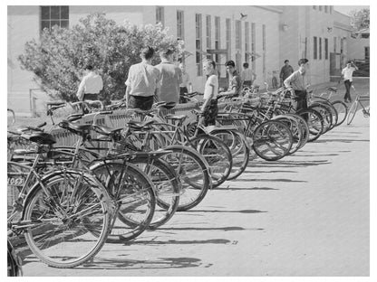 1940 Phoenix Union High School Student Bicycles Image