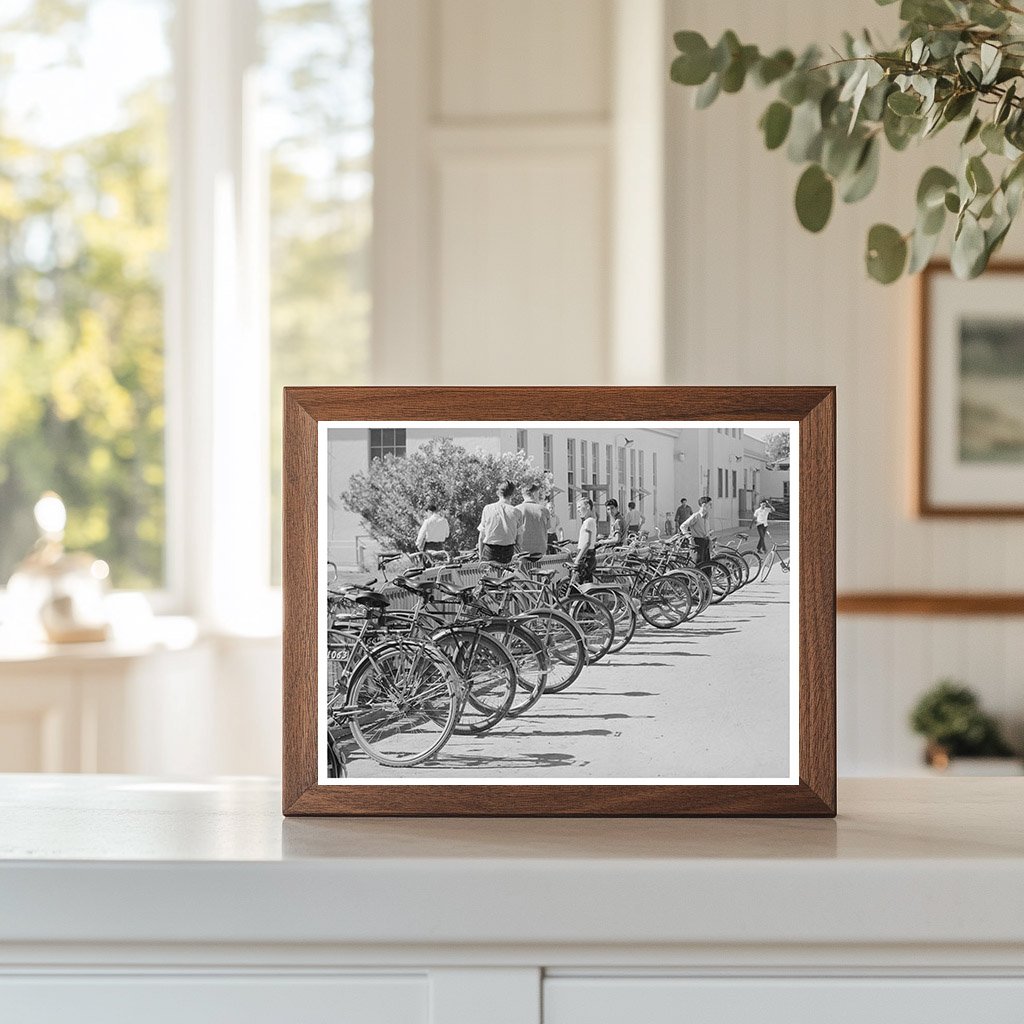 1940 Phoenix Union High School Student Bicycles Image