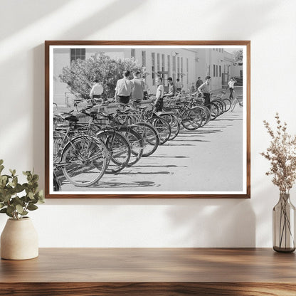 1940 Phoenix Union High School Student Bicycles Image