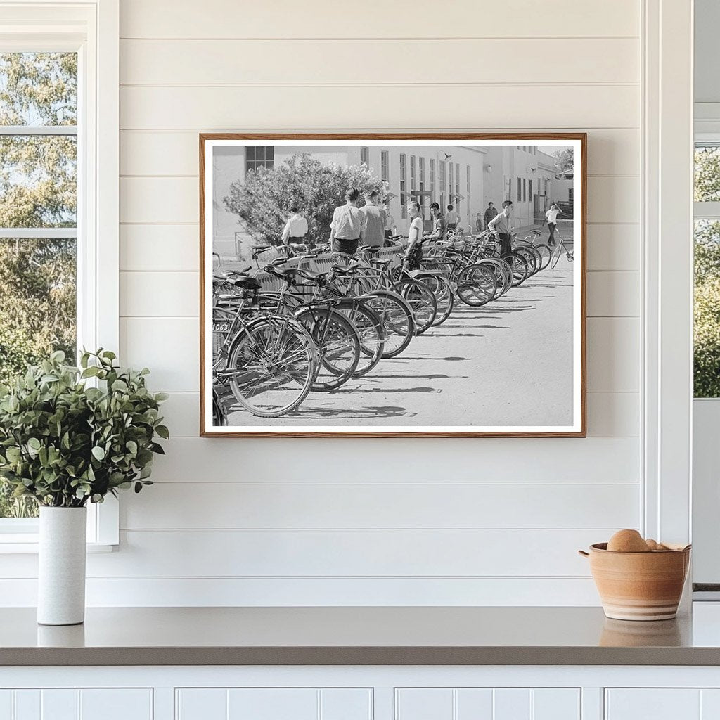 1940 Phoenix Union High School Student Bicycles Image