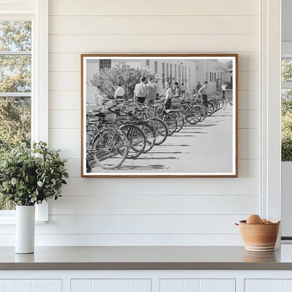 1940 Phoenix Union High School Student Bicycles Image