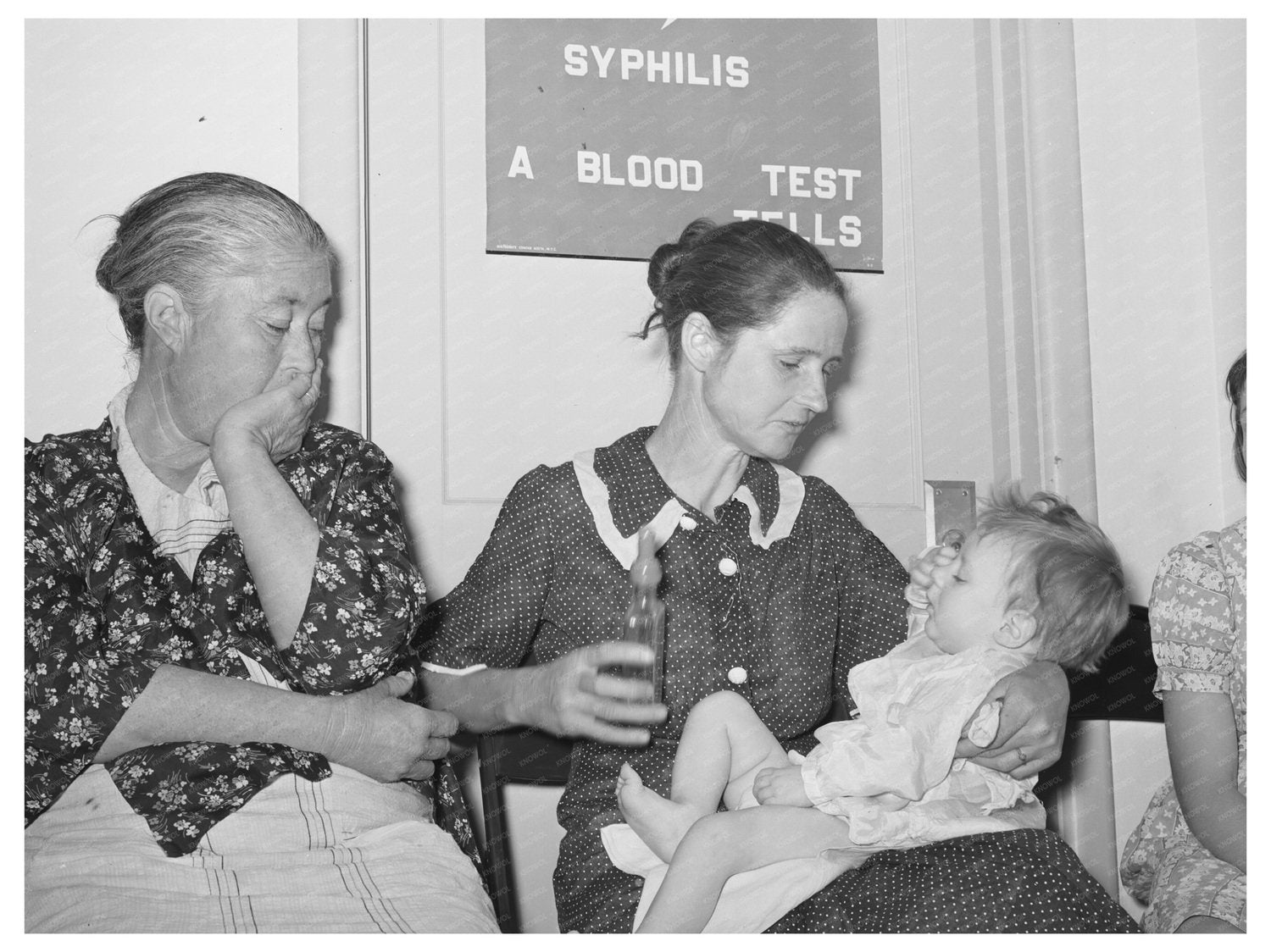 Migrant Workers Await Doctor at Agua Fria Clinic 1940