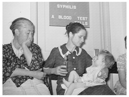 Migrant Workers Await Doctor at Agua Fria Clinic 1940