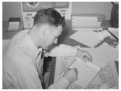 May 1940 Vintage Image of Purchasing Agent in Phoenix Arizona