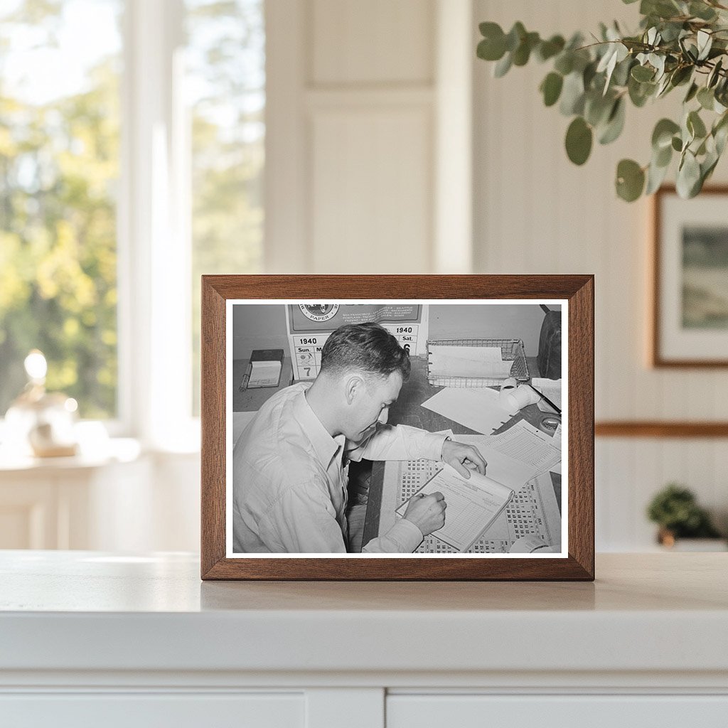 May 1940 Vintage Image of Purchasing Agent in Phoenix Arizona