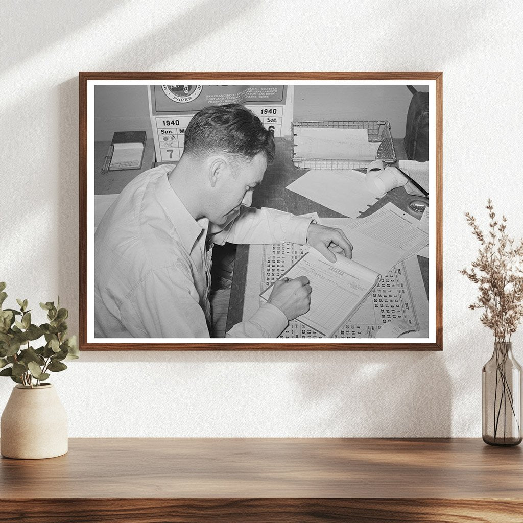 May 1940 Vintage Image of Purchasing Agent in Phoenix Arizona