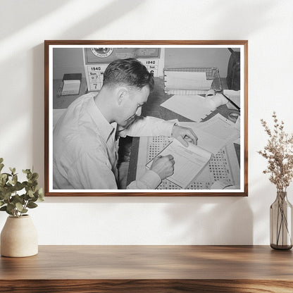 May 1940 Vintage Image of Purchasing Agent in Phoenix Arizona