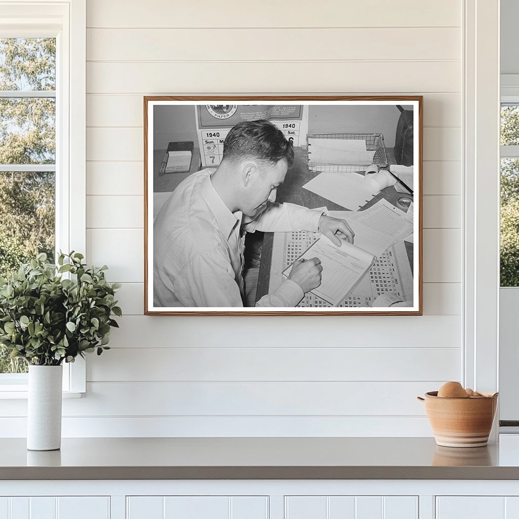 May 1940 Vintage Image of Purchasing Agent in Phoenix Arizona