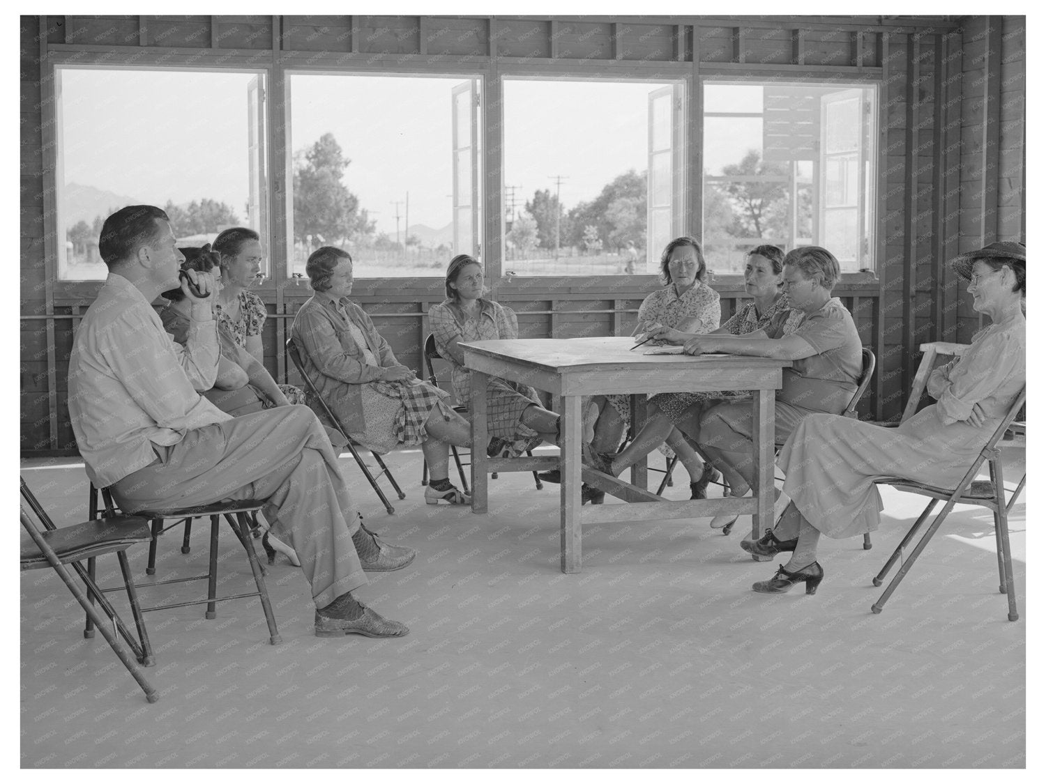 1940 Ladies Aid Society Meeting at Agua Fria Camp Arizona