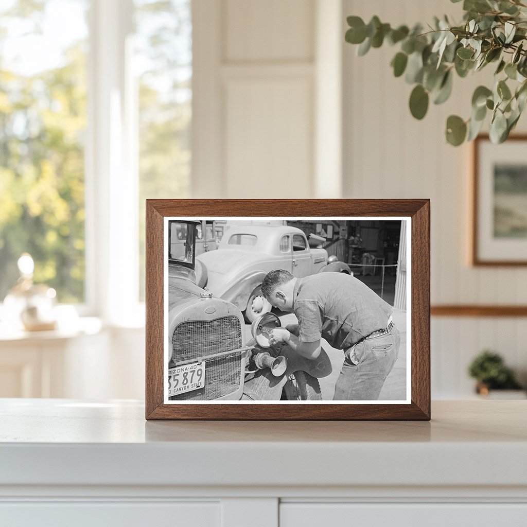 Repairman Replaces Light Bulb in Phoenix 1940