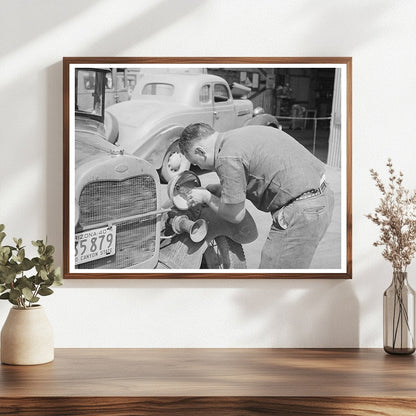 Repairman Replaces Light Bulb in Phoenix 1940
