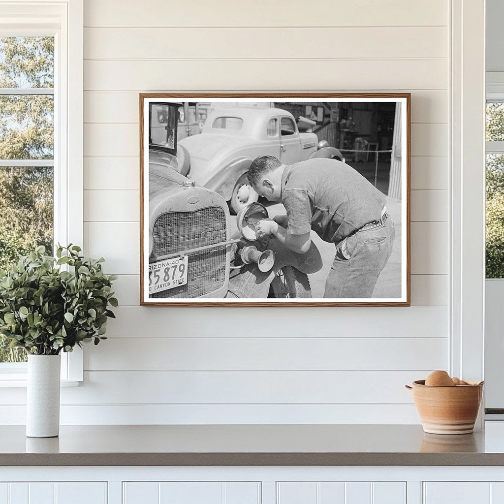 Repairman Replaces Light Bulb in Phoenix 1940