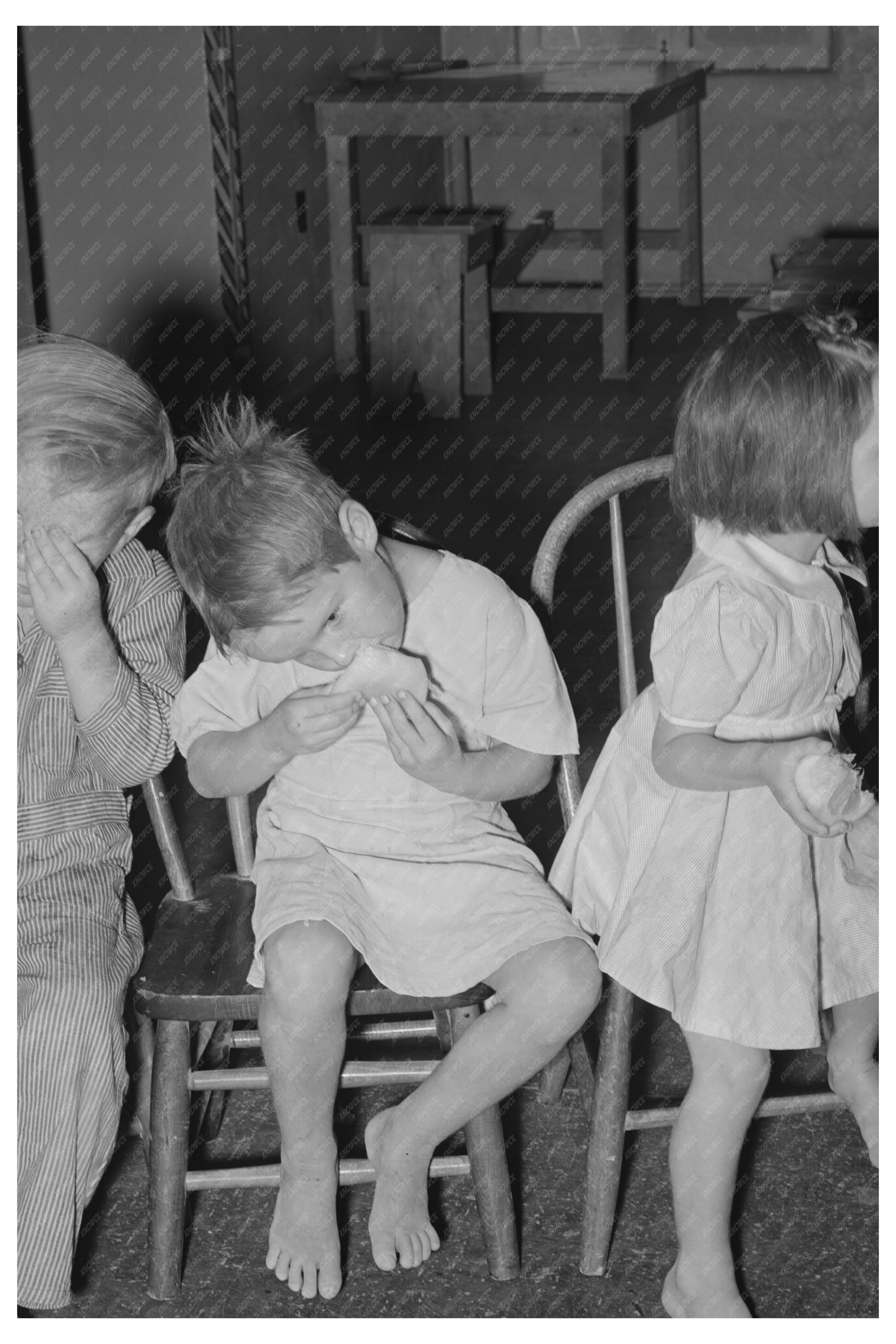 Children Eating Grapefruit at WPA Nursery School 1940