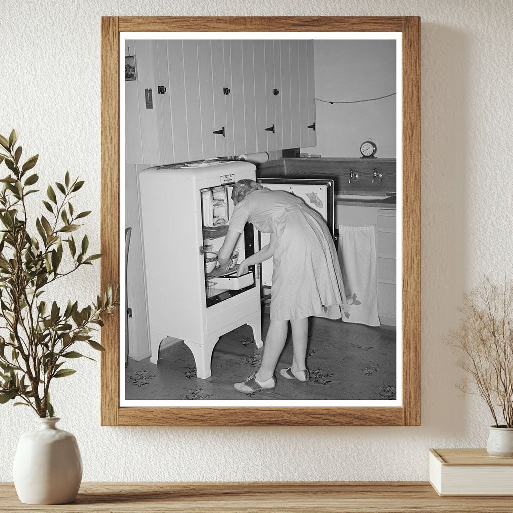 Wife of Chandler Unit Farmer in Kitchen May 1940