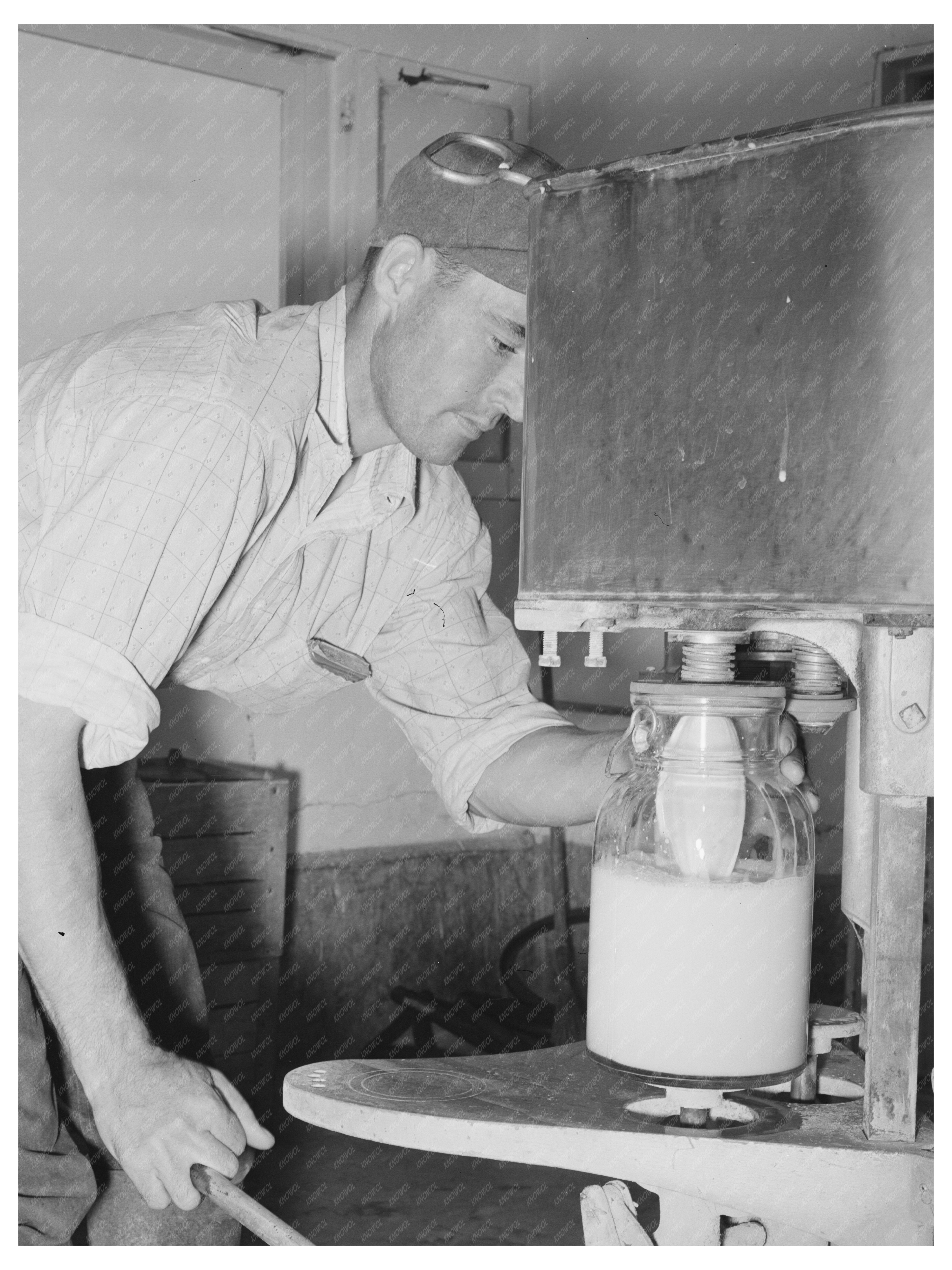 Milk Bottling Process in Chandler Arizona May 1940