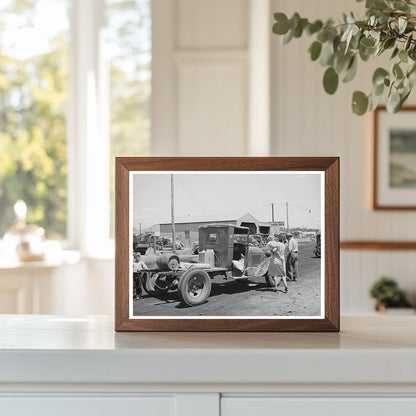 1940 Farmer in Phoenix AZ by Truck with Goods