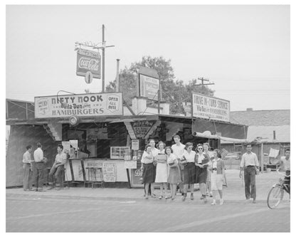 High School Students Crossing Street Phoenix Arizona May 1940