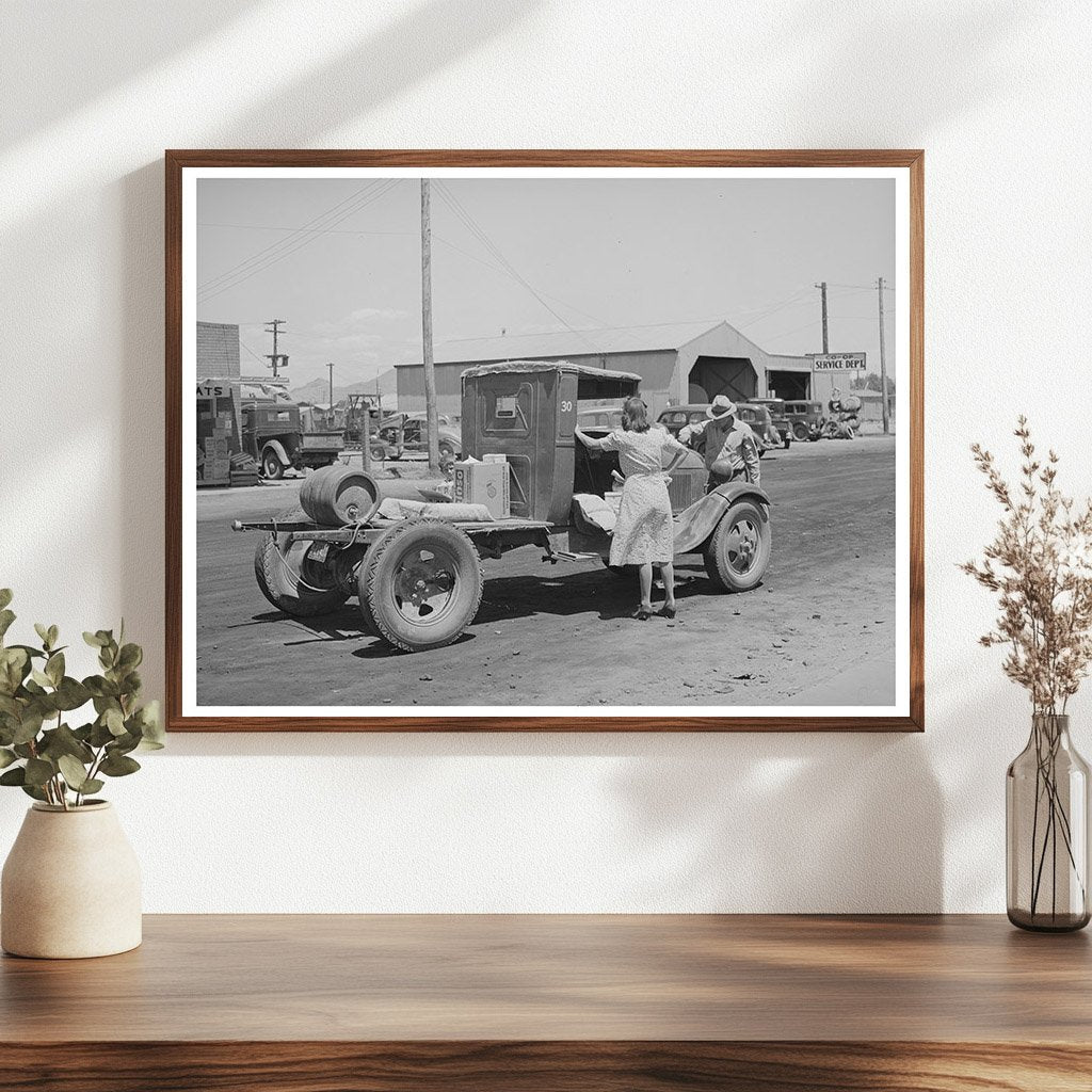 1940 Farmer in Phoenix Arizona with Truck of Goods