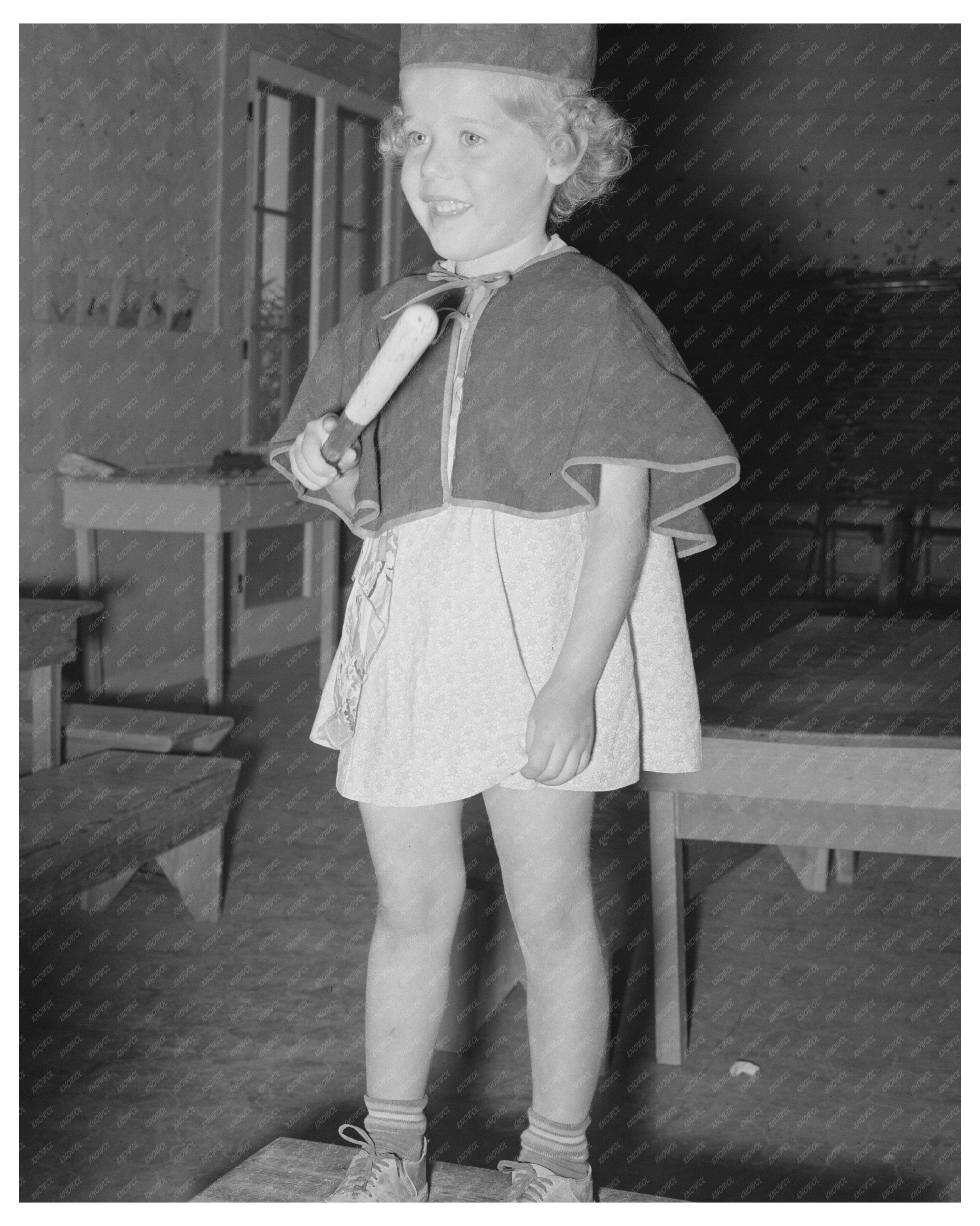 Little Girl Leading Band at Casa Grande Nursery School 1940