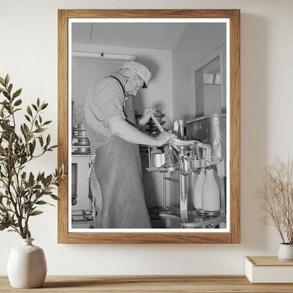 Milk Bottle Capping at Casa Grande Farms Arizona April 1940