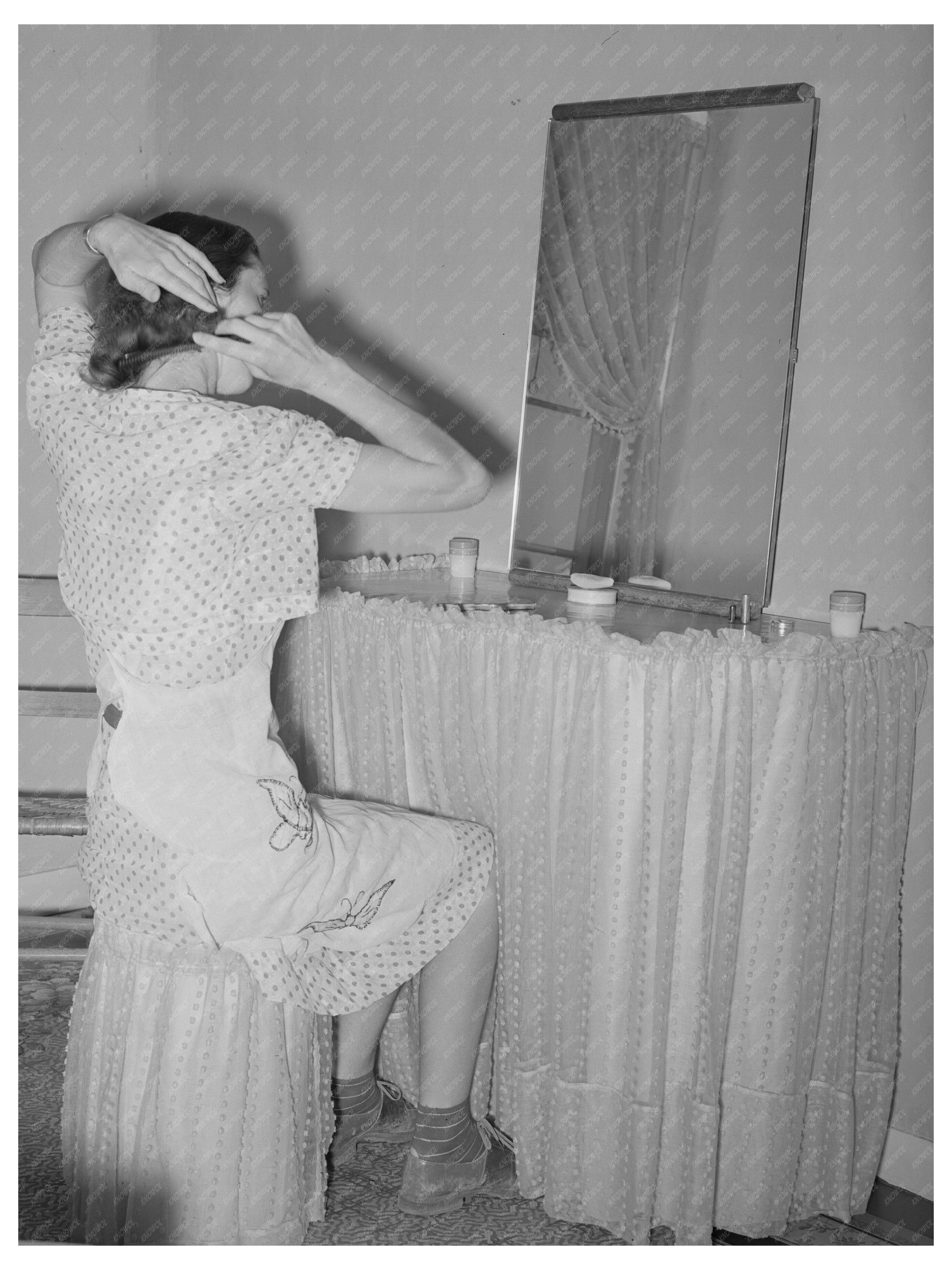 Woman at Dressing Table Casa Grande Valley Farms 1940